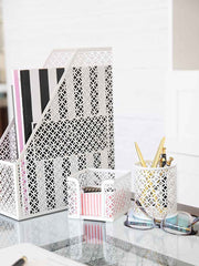 Load image into Gallery viewer, Riviera 6 Piece White Desk Organizer Set