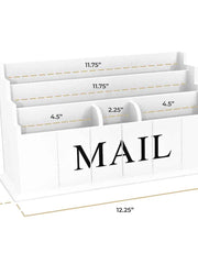 Load image into Gallery viewer, White Wooden Mail Organizer - 3 Tier