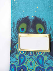 Load image into Gallery viewer, Foldable Magazine File Holder with Gold Label Holder - Set of 4 - Peacock