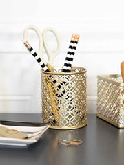 Load image into Gallery viewer, Riviera 6 Piece Gold Desk Organizer Set