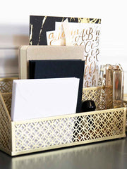 Load image into Gallery viewer, Riviera 6 Piece Gold Desk Organizer Set