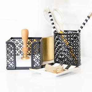 Load image into Gallery viewer, Riviera 6 Piece Black Desk Organizer Set