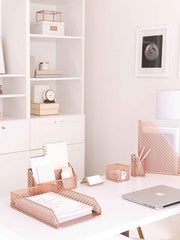 Load image into Gallery viewer, Riviera 6 Piece Rose Gold Desk Organizer Set