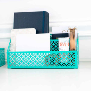 Load image into Gallery viewer, Riviera 6 Piece Dark Teal Desk Organizer Set