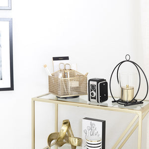 Load image into Gallery viewer, Gold Rotating Pen Cup - Pencil Cup