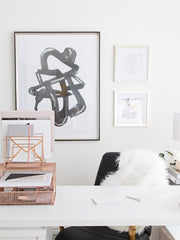 Load image into Gallery viewer, Rose Gold Desk Organizer with File sorters and Drawer