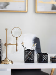 Load image into Gallery viewer, Riviera 6 Piece Black Interlocking Desk Organizer Set