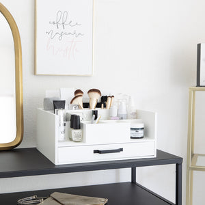 Load image into Gallery viewer, White Wooden Office Supplies Organizer
