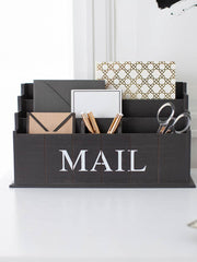 Load image into Gallery viewer, Espresso Brown Wooden Mail Organizer - 3 Tier