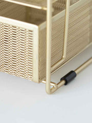 Load image into Gallery viewer, Fontvieille Desk Organizer with File Sorters and Drawer - Gold