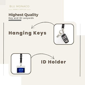 Load image into Gallery viewer, BLU MONACO - Pink Lanyard Keychain for Women Girls - 4 Pcs Set - Pretty Cute Fashion Cool Breakaway Neck lanyards - Teacher Lanyard
