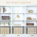 Load image into Gallery viewer, Set of 6 Foldable Magazine File Holders in Taupe with Label Holders
