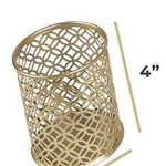 Load image into Gallery viewer, BLU MONACO Gold Pen Cup - Metal Pencil Cup - Gold Desktop Pencil Holder - Desk Pen Holder
