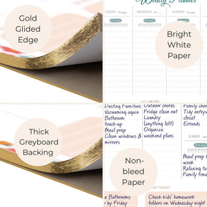 Load image into Gallery viewer, Floral Weekly Planner Notepad – Weekly To-Do List with Water Tracker and 52 Tear-Off Sheets – Bright Floral Planner Pad with Calendar, Goals, and To-Do Lists
