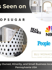 Load image into Gallery viewer, BLU MONACO Set of 4 Stylish Magazine File Boxes - 2 Black and White Stripes and 2 Polka Dots - Office Organization and Storage, Paper Organizer for Desk - Workspace and Classroom Organization
