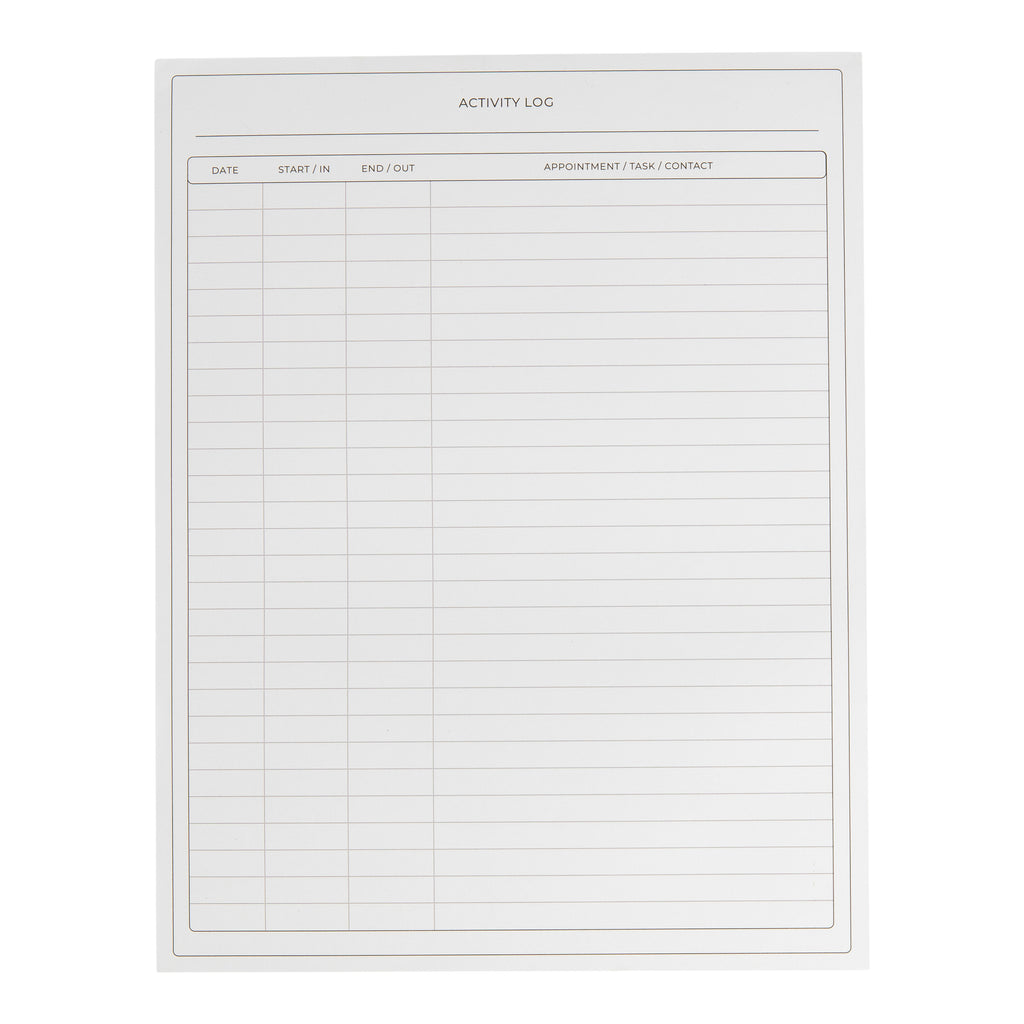 Activity Log Notepad - Log Comprehensive 50-Page - Sign in Sheet - You ...