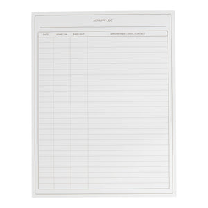 Activity Log Notepad - Log Comprehensive 50-Page - Sign in Sheet - Your Ultimate Activity Log, and Daily Log for Work by Blu Monaco