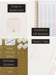 Load image into Gallery viewer, Large Planner 2024-2025 Daily Weekly Monthly Planners 2024-2025 - 8.5&quot; x 11&quot; Appointment Book for Women, Mom, Work, School Calendar Planner - 18 Month Planner 2024-2025 with 419 Stickers and Bookmark
