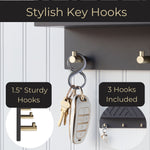 Load image into Gallery viewer, Mail Organizer Wall Mounted - Grey Wood Wall Mount Mail Holder Modern Key Holder
