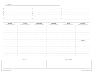 Weekly Planner Notepad – Undated Planner Pad with 52 Tear-Off Sheets – Beautiful To-Do List Notepad for Goals, Priorities, and Tracking
