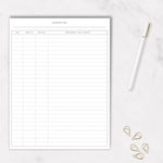 Load image into Gallery viewer, Activity Log Notepad - Log Comprehensive 50-Page - Sign in Sheet - Your Ultimate Activity Log, and Daily Log for Work by Blu Monaco
