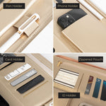 Load image into Gallery viewer, BLU MONACO Pink Vegan Leather Portfolio Binder for Women - Professional Padfolio Work Organizer with Gold Trim, Zippered Business Case for Documents
