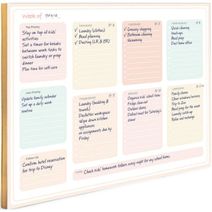 Load image into Gallery viewer, Pastel Border Weekly Planner Notepad – Weekly To-Do List with 52 Tear-Off Sheets – Soft Pastel Weekly Planner Pad with Calendar, Goals, and Priorities
