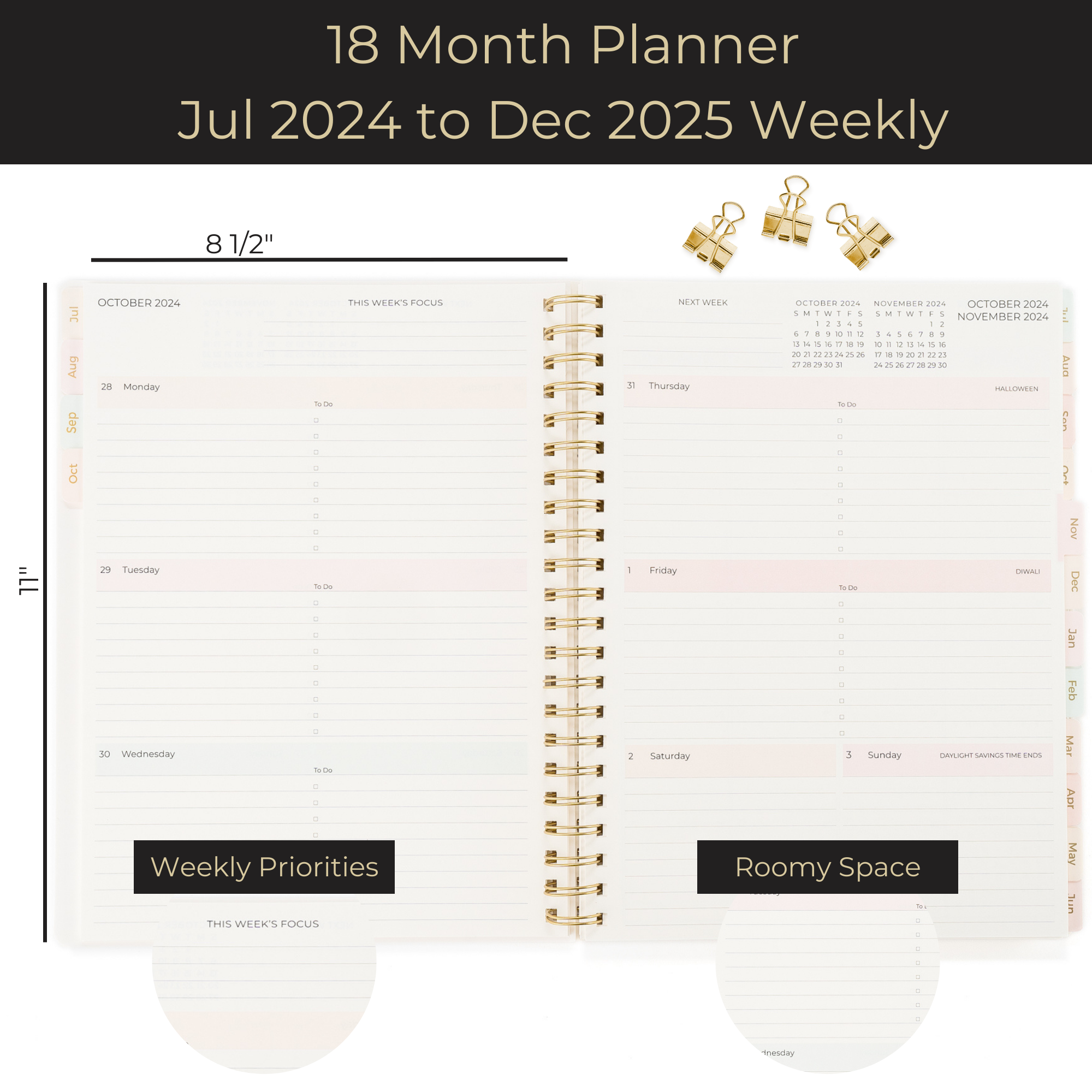 Large Planner 2024-2025 Daily Weekly Monthly Planners 2024-2025 for Wo | Blu Monaco large-planner-2024-2025-daily-weekly-monthly-planners-2024-2025-for-wo-blu-monaco