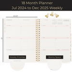 Load image into Gallery viewer, Large Planner 2024-2025 Daily Weekly Monthly Planners 2024-2025 for Women - 18 Month Planner 2024-2025 - Mom, Work, School Calendar Planner 8.5&quot; x 11&quot; Appointment Book with 419 Stickers and Bookmark
