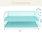 Load image into Gallery viewer, Fontveille Aqua Mesh Paper Tray - Set of 2 - Stylish Mesh Document &amp; Letter Tray for Home &amp; Office
