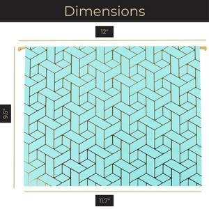 Load image into Gallery viewer, Set of 12 Aqua Cute Hanging File Folders Letter Size with Geometric Gold Foil Designs, Letter Size Decorative Hanging Folders for Filing Cabinet and Hanging File System, File Cabinet Folders
