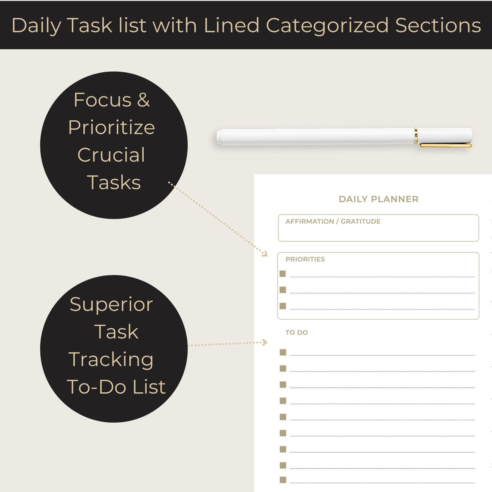 Daily To Do List Notepad for Work - Daily Planner Pad 8.5 x 11 50 Shee ...