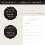 Load image into Gallery viewer, Daily To Do List Notepad for Work - Daily Planner Pad 8.5 x 11 50 Sheet with Gold Edge - Daily Planner Notepad - Daily Schedule Board - Daily Plan - Daily Notepad - Work To Do List Notebook Organizer
