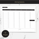 Load image into Gallery viewer, Dots Weekly Notepad - Time Blocking Pad with 52 Tear-Off Sheets - Beautiful Desk Organizer with Hourly Slots, Priorities, and Goals
