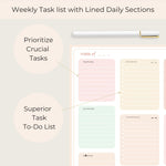 Load image into Gallery viewer, Pastel Border Weekly Planner Notepad – Weekly To-Do List with 52 Tear-Off Sheets – Soft Pastel Weekly Planner Pad with Calendar, Goals, and Priorities
