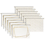 Load image into Gallery viewer, Set of 12 Cream White Cute Hanging File Folders Letter Size with Geometric Gold Foil Designs, Letter Size Decorative Hanging Folders for Filing Cabinet and Hanging File System, File Cabinet Folders
