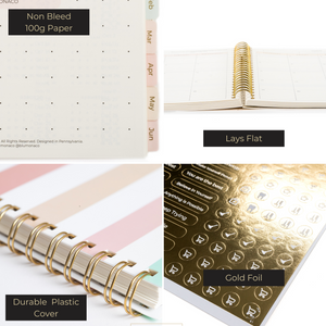 Load image into Gallery viewer, Large Planner 2024-2025 Daily Weekly Monthly Planners 2024-2025 - 8.5" x 11" Appointment Book for Women, Mom, Work, School Calendar Planner - 18 Month Planner 2024-2025 with 419 Stickers and Bookmark
