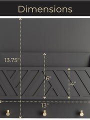 Load image into Gallery viewer, Mail Organizer Wall Mounted - Grey Wood Wall Mount Mail Holder Modern Key Holder
