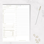 Load image into Gallery viewer, Daily To Do List Notepad for Work - Daily Planner Pad 8.5 x 11 50 Sheet with Gold Edge - Daily Planner Notepad - Daily Schedule Board - Daily Plan - Daily Notepad - Work To Do List Notebook Organizer
