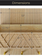 Load image into Gallery viewer, Mail Organizer Wall Mounted - Wooden Mail Holder for Keys Holder on Wall
