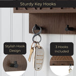 Load image into Gallery viewer, Mail Organizer Wall Mounted - Brown Wooden Mail Holder for Modern Keys Holder
