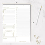 Load image into Gallery viewer, Daily To Do List Notepad for Work - Daily Planner Pad 8.5 x 11 50 Sheet with Gold Edge - Daily Planner Notepad - Daily Schedule Board - Daily Plan - Daily Notepad - Work To Do List Notebook Organizer

