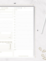 Load image into Gallery viewer, Daily To Do List Notepad for Work - Daily Planner Pad 8.5 x 11 50 Sheet with Gold Edge - Daily Planner Notepad - Daily Schedule Board - Daily Plan - Daily Notepad - Work To Do List Notebook Organizer
