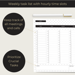 Load image into Gallery viewer, Dots Weekly Notepad - Time Blocking Pad with 52 Tear-Off Sheets - Beautiful Desk Organizer with Hourly Slots, Priorities, and Goals
