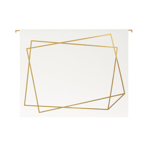 Set of 12 Cream White Cute Hanging File Folders Letter Size with Geometric Gold Foil Designs, Letter Size Decorative Hanging Folders for Filing Cabinet and Hanging File System, File Cabinet Folders