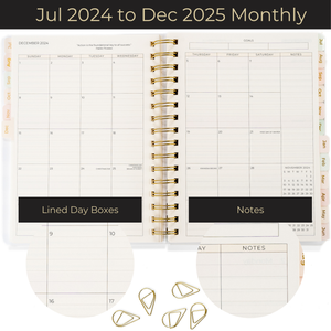 Load image into Gallery viewer, Small Planner 2024-2025 Daily Weekly Monthly Planners 2024-2025 - 6" x 9" Appointment Book for Women, Mom, Work, School Calendar Planner - 18 Month Planner 2024-2025 with 212 Stickers and Bookmark
