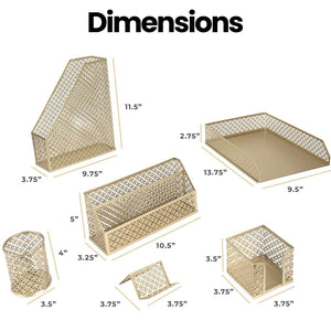 Load image into Gallery viewer, Gold Desk Accessories for Women Office 6 Piece Gold Desk Set Gold Office Organizer - Office Supplies Gold - Office Organization Set - Desk Organizer for Women Gold Desk Sets and Accessories for Women
