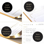 Load image into Gallery viewer, Daily To Do List Notepad for Work - Daily Planner Pad 8.5 x 11 50 Sheet with Gold Edge - Daily Planner Notepad - Daily Schedule Board - Daily Plan - Daily Notepad - Work To Do List Notebook Organizer
