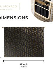 Load image into Gallery viewer, Set of 12 Geometric Black Gold Hanging File Folders Letter Size, Cute Hanging Folders for Filing Cabinet and Hanging File System, Filing Cabinet Folders, Decorative Hanging Filing folders with tabs
