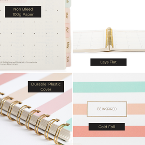 Load image into Gallery viewer, Small Planner 2024-2025 Daily Weekly Monthly Planners 2024-2025 - 6" x 9" Appointment Book for Women, Mom, Work, School Calendar Planner - 18 Month Planner 2024-2025 with 212 Stickers and Bookmark
